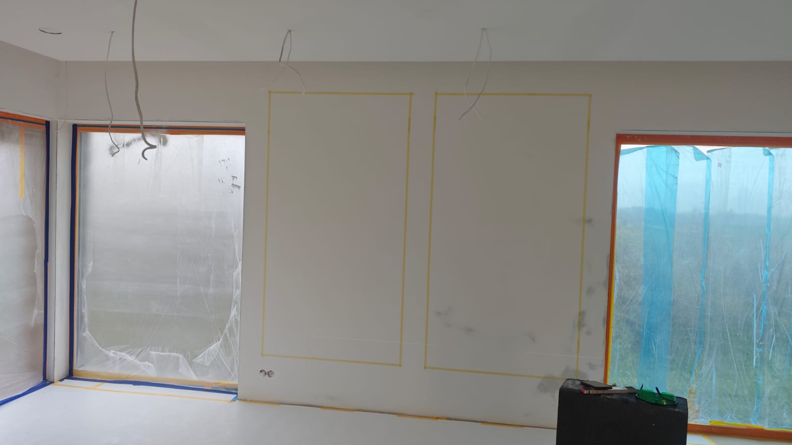 Vorbereitete Innenwand